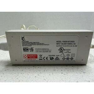 Flypower PS65B180Y3000S Switching Adapter 18V 3A 54W AC Power Supply Cord White